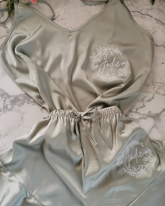 Personalised satin pjs