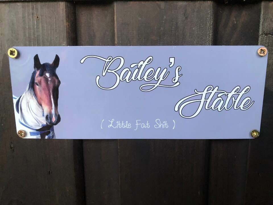 Stable name plaque