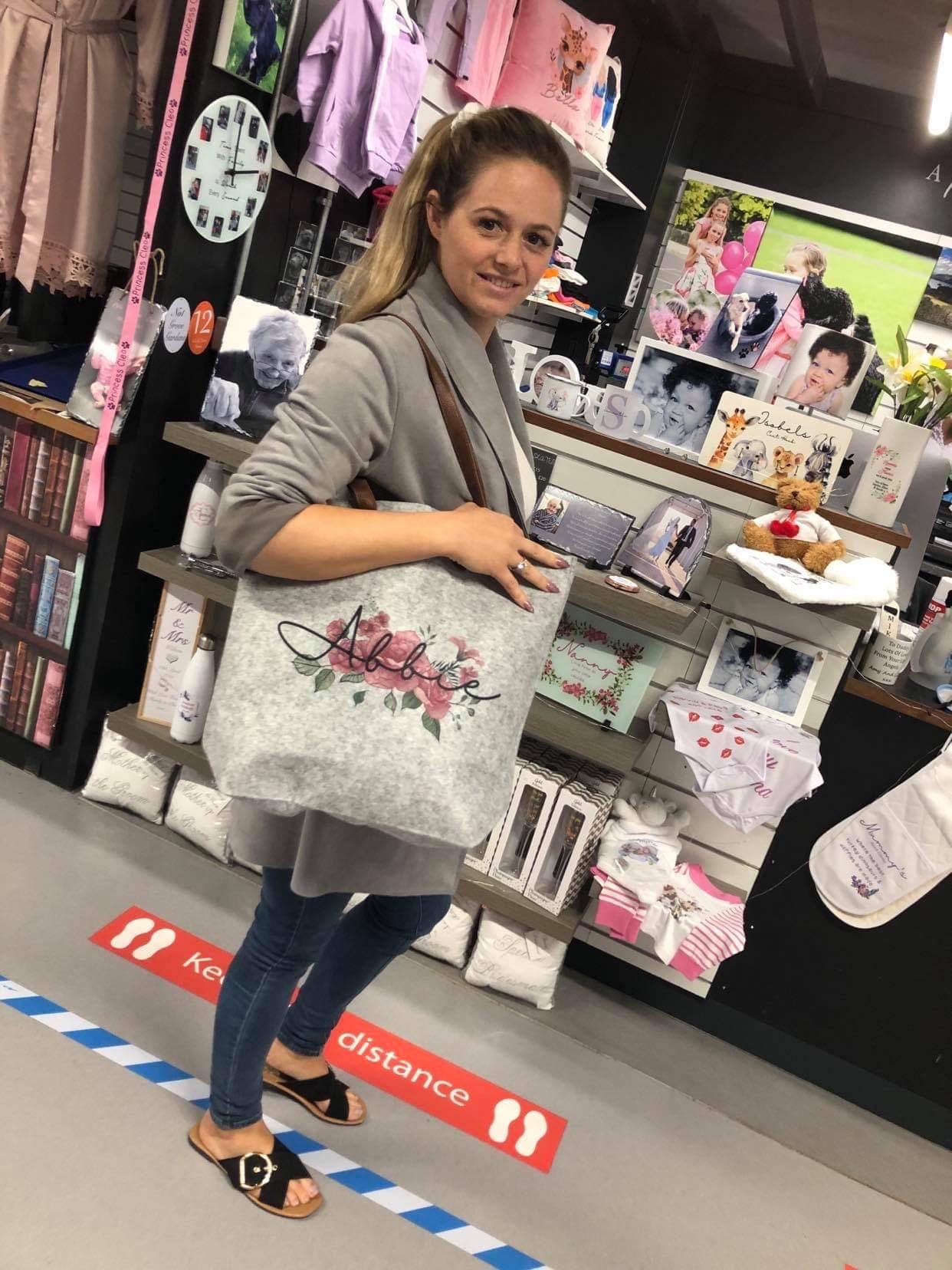 Personalised Felt Tote Bag