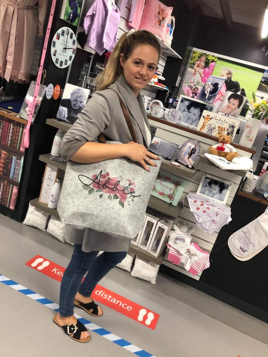 Personalised Felt Tote Bag